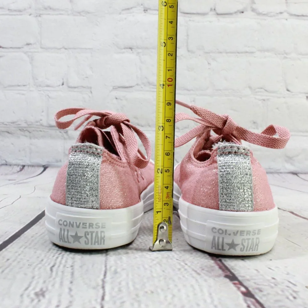 Converse Chuck Taylor All Star Pink Glitter Canvas Sneakers Size 13.5 - Picture 8 of 9